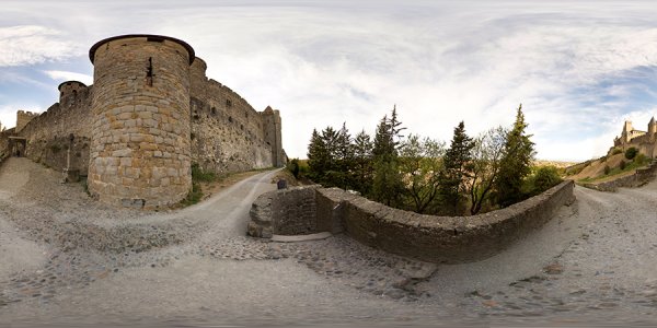 La porte d'Aude de la cité de Carcassonne
