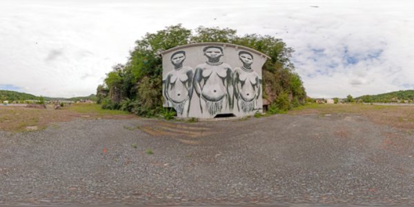 Street art à Decazeville – Les guerriers Bantous (Mur Murs) visite 360°