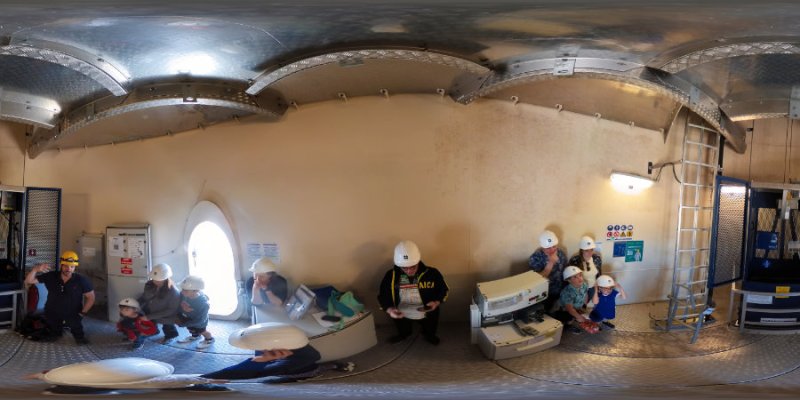 Intérieur d'une éolienne à Pont de Salars 