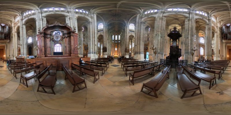 La nef de l'église Saint-Eustache de Paris
